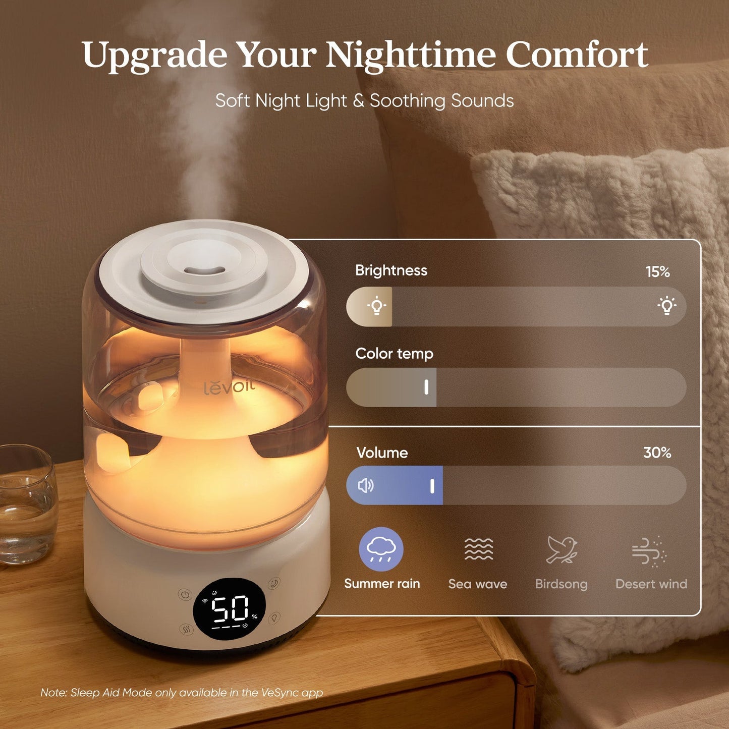 Levoit Neo 450S Smart Humidifier – 4.2L, APP & Voice Control, 42H Runtime, Scene Mode