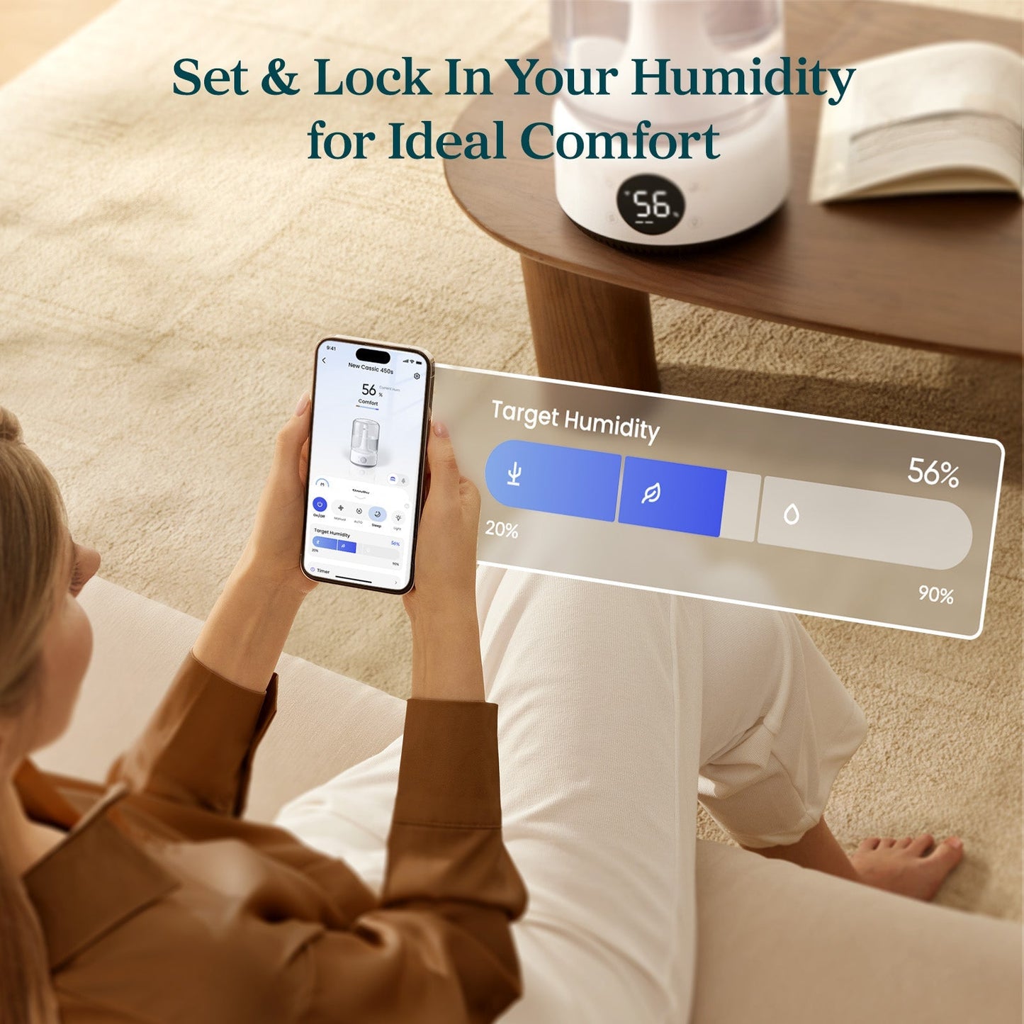Levoit Neo 450S Smart Humidifier – 4.2L, APP & Voice Control, 42H Runtime, Scene Mode